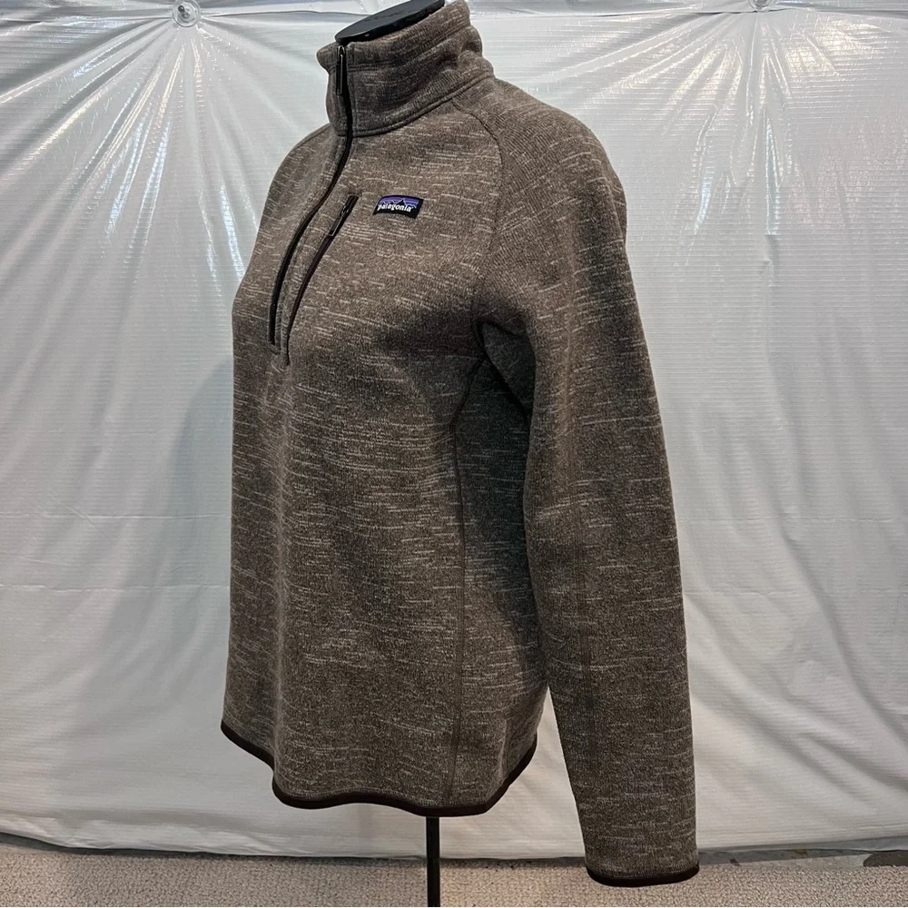 Patagonia Men’s Better Sweater 1/4 Zip Fleece Brown Polyester STY25522 Sz medium